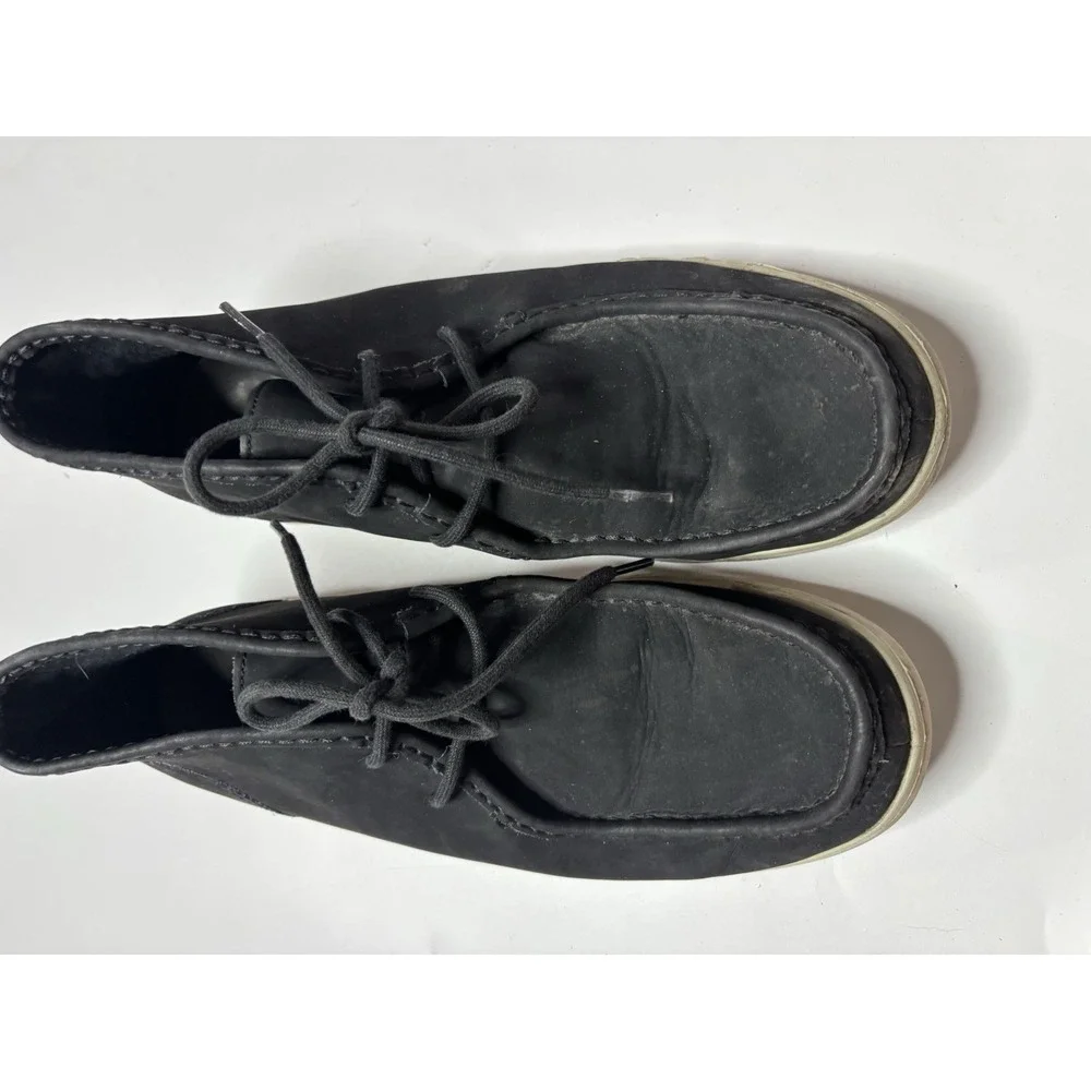 UGG Boots Hendrickson Chukka Mens 12 Lace up Black Suede Leather 1013990